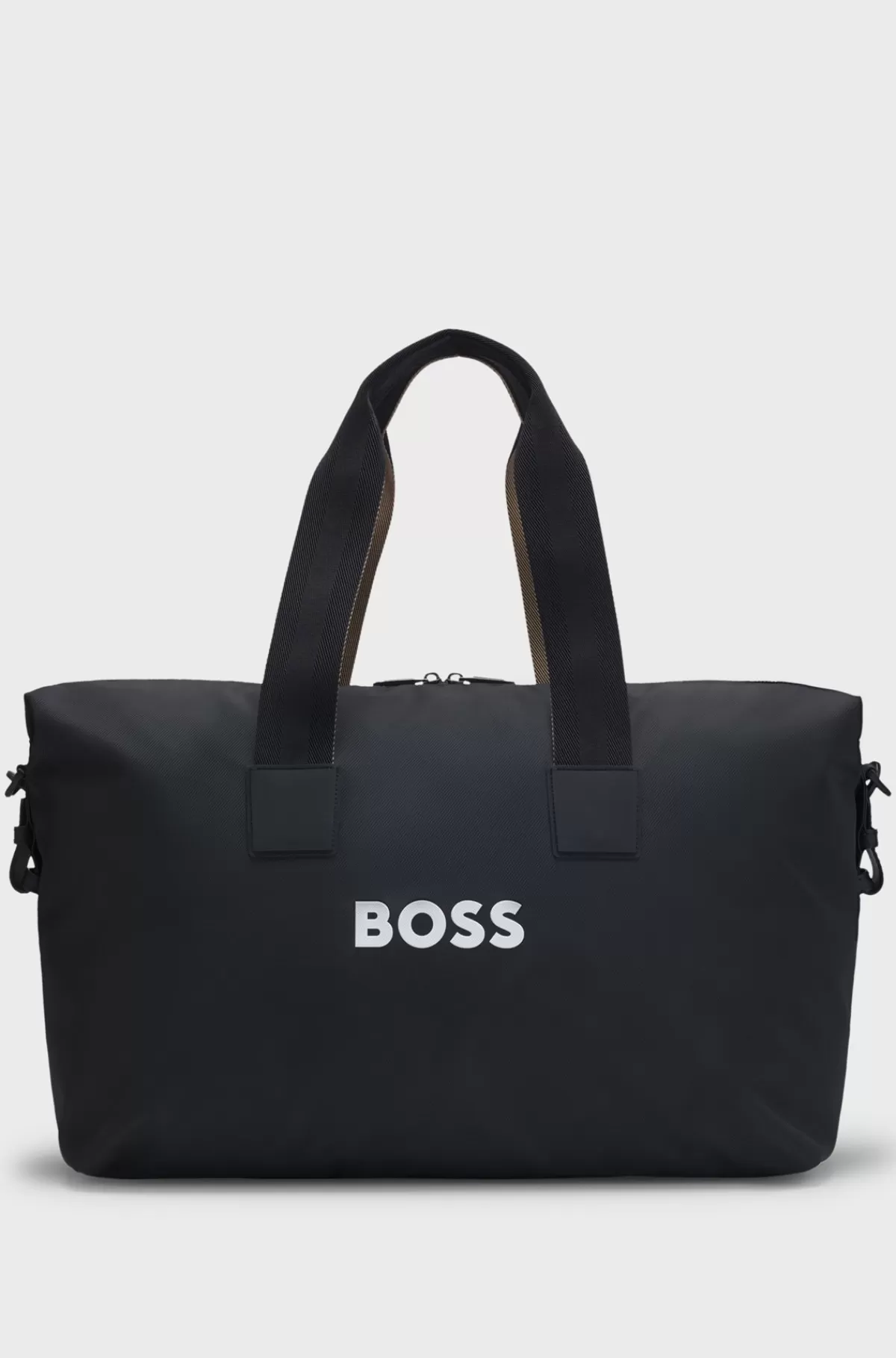 HUGO BOSS Weekendtaske Med Logo I Kontrastfarve Og Aftagelig Rem Sort Best