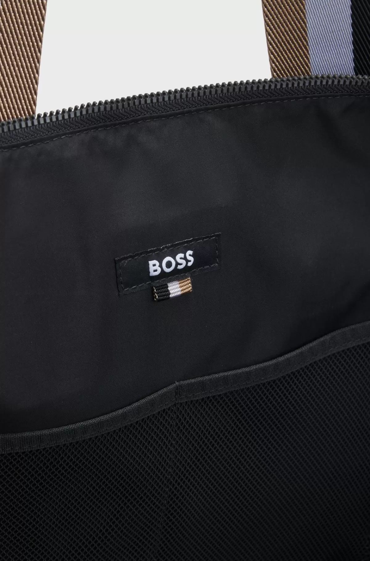 HUGO BOSS Weekendtaske Med Logo I Kontrastfarve Og Aftagelig Rem Sort Best
