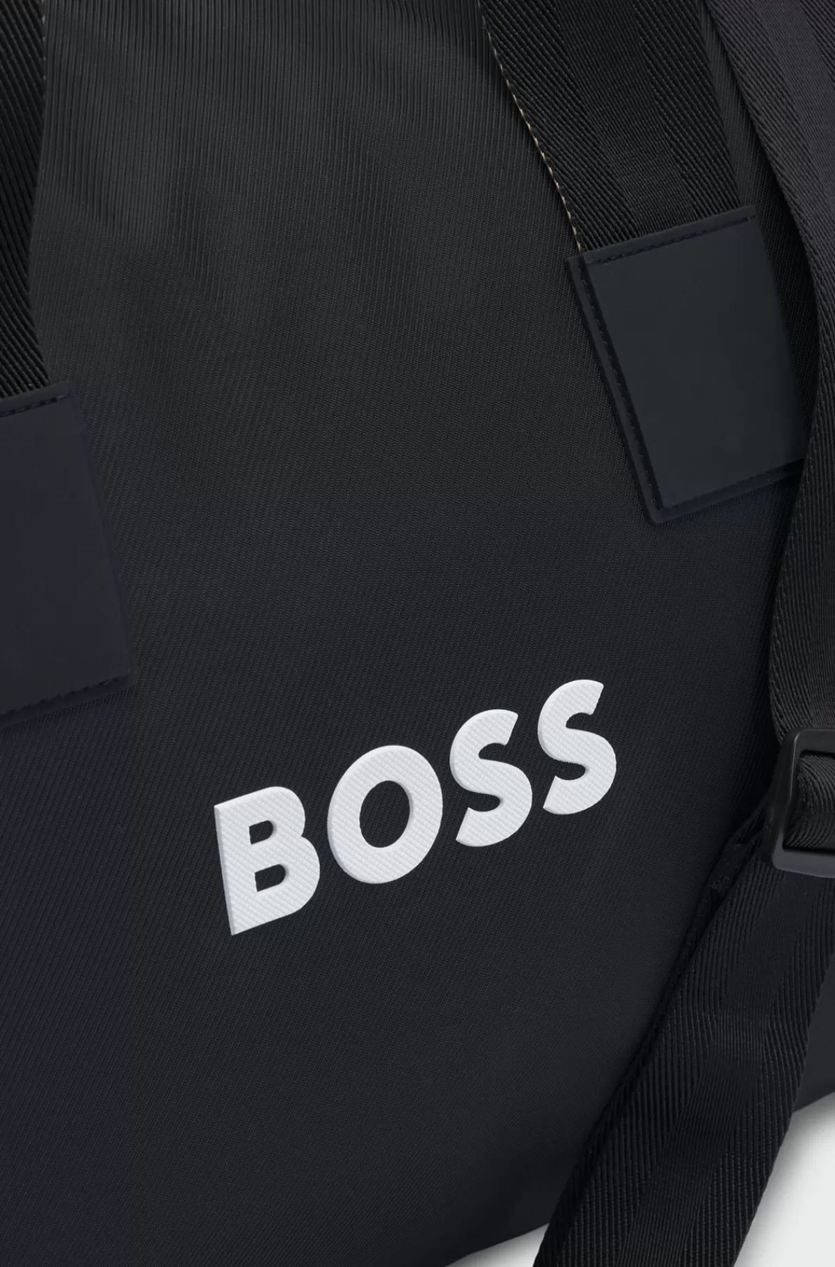HUGO BOSS Weekendtaske Med Logo I Kontrastfarve Og Aftagelig Rem Sort Best