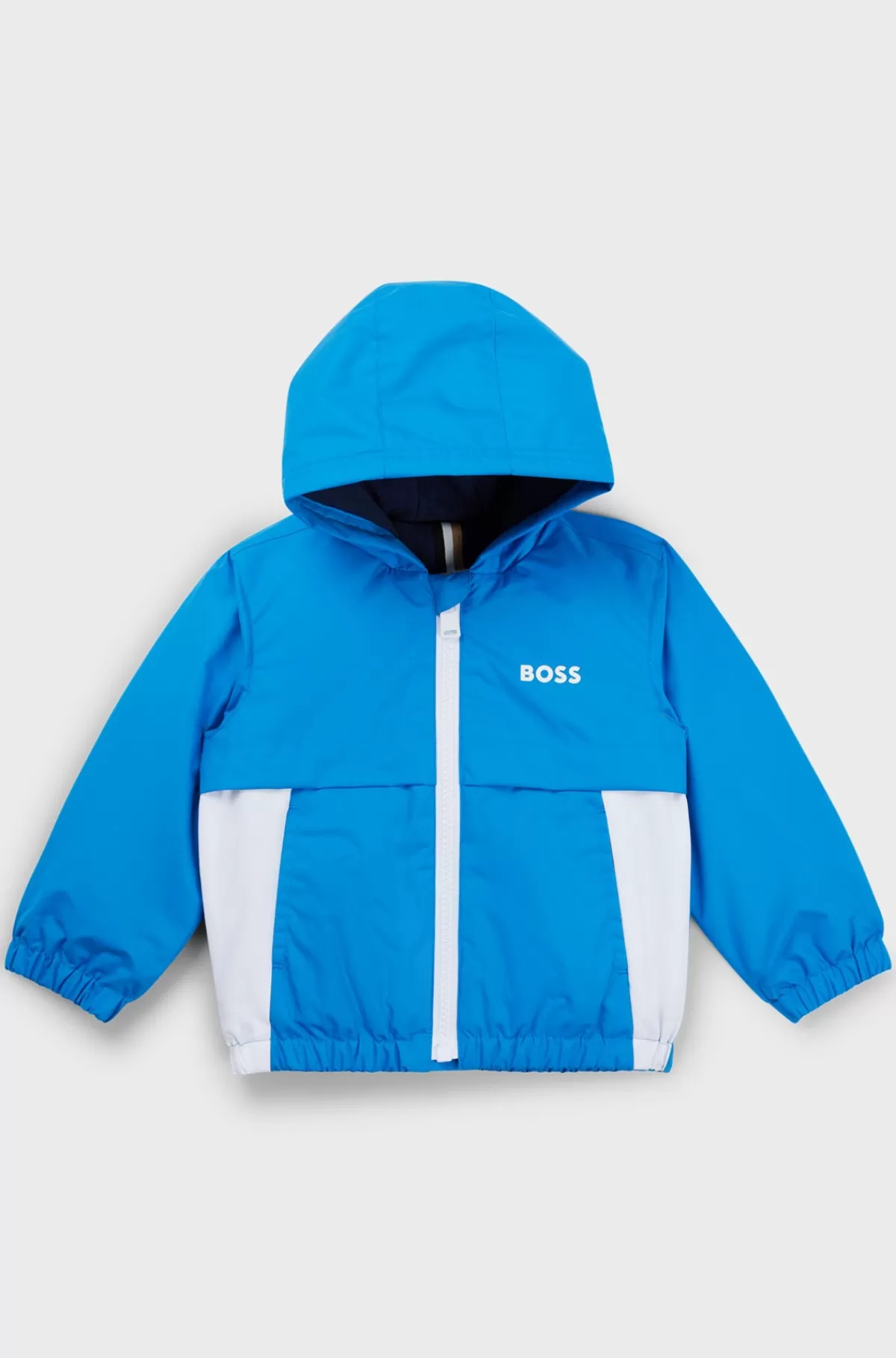 HUGO BOSS Windbreaker Med Colour Blocking Og Monogramprint Til Børn Blå Cheap